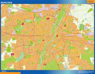 Mapa Munchen en Alemania plastificado