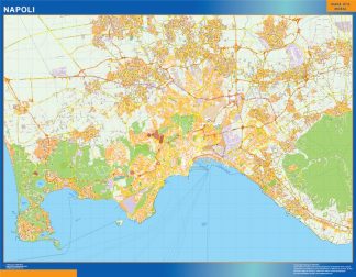 Mapa Napoli plastificado