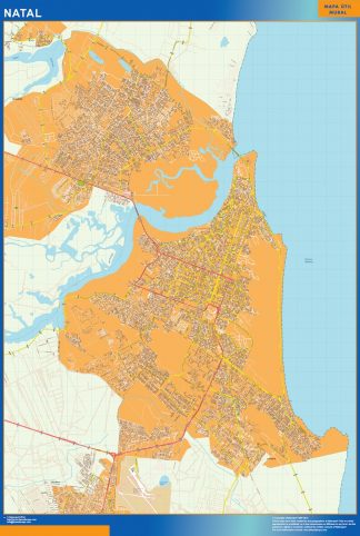 Mapa Natal Brasil plastificado