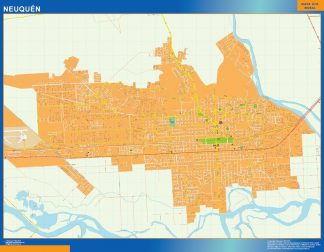 Mapa Neuquen en Argentina plastificado