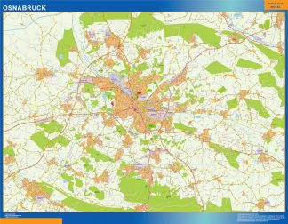 Mapa Osnabruck en Alemania plastificado