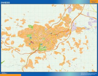 Mapa Oviedo callejero plastificado