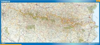 Mapa Pirineos plastificado