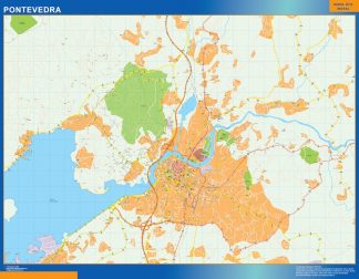 Mapa Pontevedra callejero plastificado