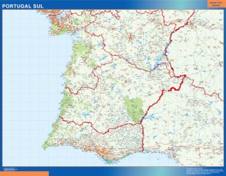 Mapa Portugal sur carreteras plastificado
