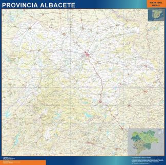 Mapa Provincia Albacete plastificado