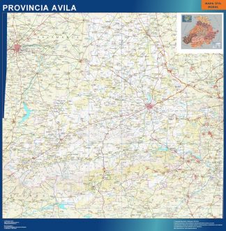 Mapa Provincia Avila plastificado