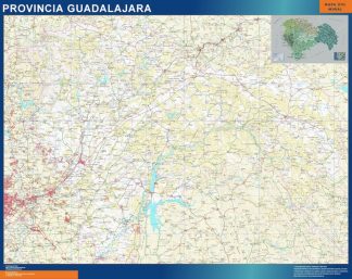 Mapa Provincia Guadalajara plastificado