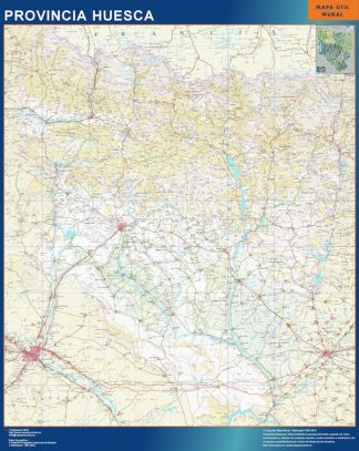 Mapa Provincia Huesca plastificado