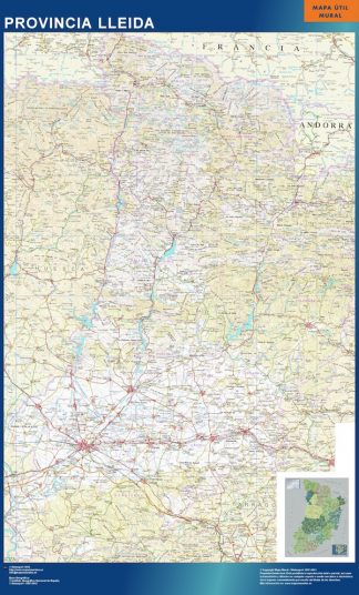 Mapa Provincia Lleida plastificado