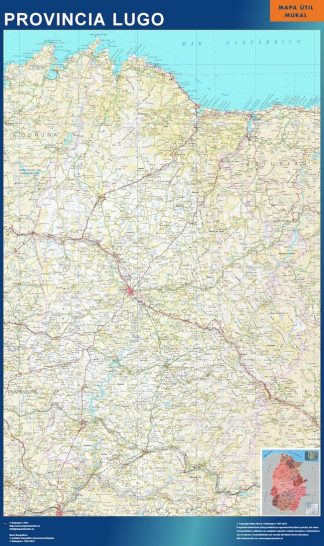 Mapa Provincia Lugo plastificado