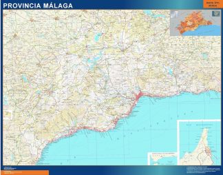 Mapa Provincia Malaga plastificado