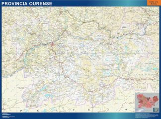 Mapa Provincia Ourense plastificado