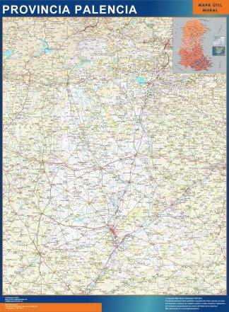 Mapa Provincia Palencia plastificado