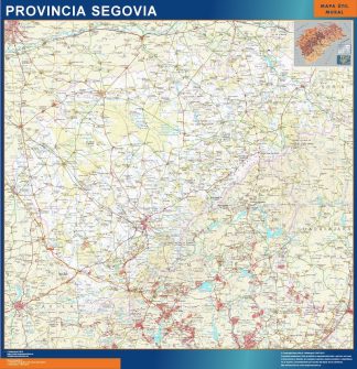 Mapa Provincia Segovia plastificado