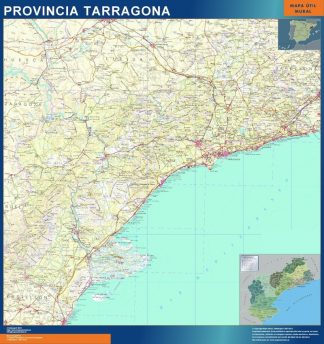 Mapa Provincia Tarragona plastificado