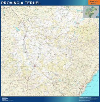 Mapa Provincia Teruel plastificado