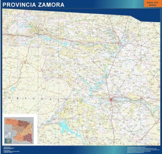 Mapa Provincia Zamora plastificado