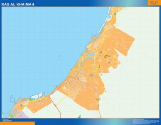 Mapa Ras Al Khaimah plastificado