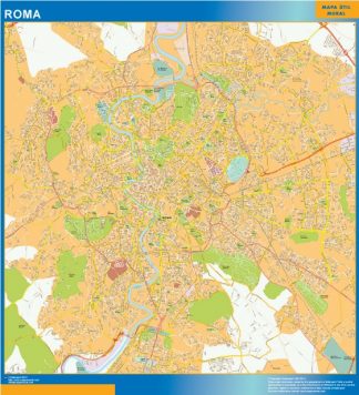 Mapa Roma plastificado