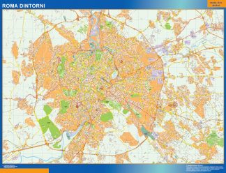 Mapa Roma Dintorni plastificado
