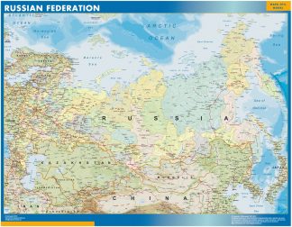Mapa Rusia plastificado