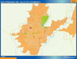 Mapa San Fernando del Valle Catamarca en Argentina plastificado