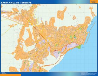 Mapa Santa Cruz Tenerife callejero plastificado