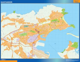Mapa Santander callejero plastificado