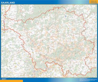 Mapa Sarre plastificado