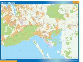 Mapa Setubal área urbana plastificado