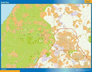 Mapa Sintra en Portugal plastificado