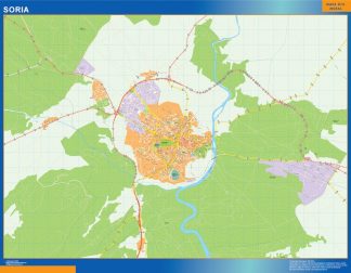 Mapa Soria callejero plastificado