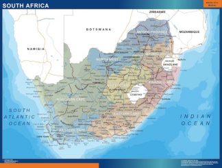 Mapa Sudafrica plastificado