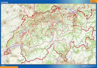 Mapa Suiza plastificado
