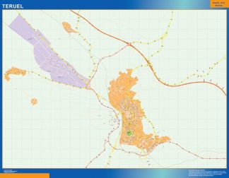 Mapa Teruel callejero plastificado