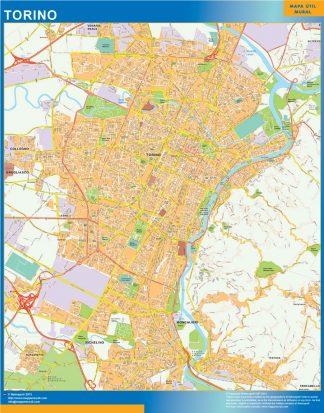 Mapa Torino plastificado