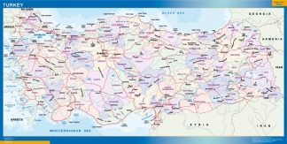 Mapa Turquia plastificado