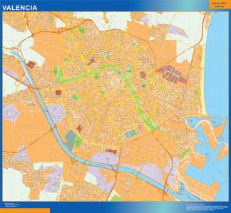 Mapa Valencia callejero plastificado