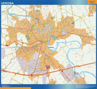 Mapa Verona plastificado