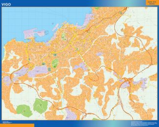 Mapa Vigo callejero plastificado