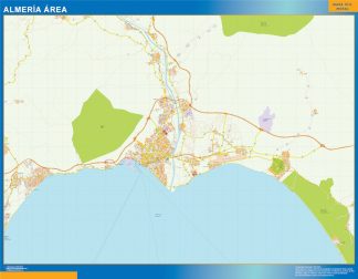 Mapa carreteras Almeria Area plastificado