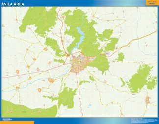Mapa carreteras Avila Area plastificado