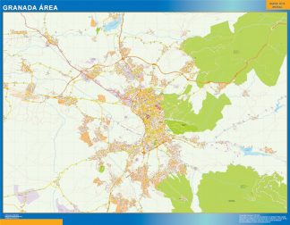 Mapa carreteras Granada Area plastificado