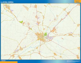 Mapa carreteras Lleida Area plastificado