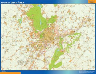 Mapa carreteras Madrid Gran Area plastificado