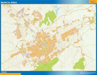 Mapa carreteras Murcia Area plastificado
