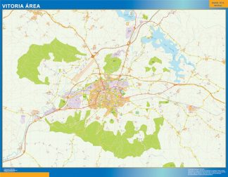 Mapa carreteras Vitoria Area plastificado