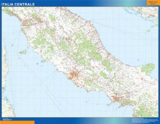 Mapa centro Italia carreteras plastificado