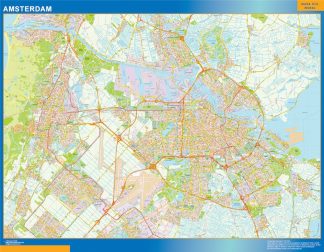 Mapa de Amsterdam plastificado